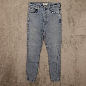 AGOLDE Jeans Nico High Rise Slim Fit - Women's Size 27 light wash blue‎ denim